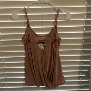 New pink suede tank top
